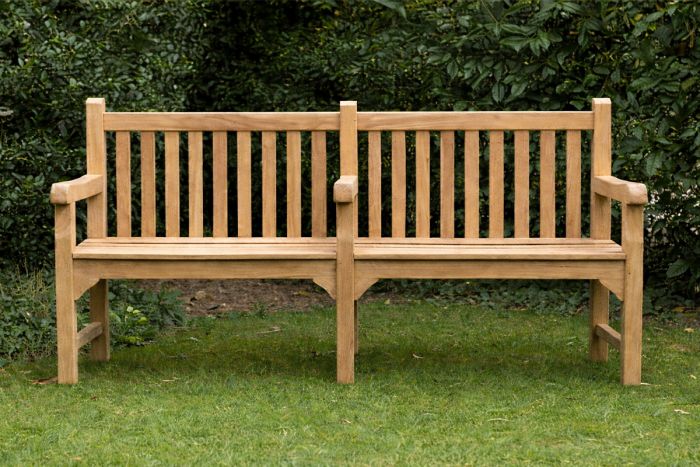 Balmoral Teak Commercial Bench 4 Seater 1.8m Middle Arm