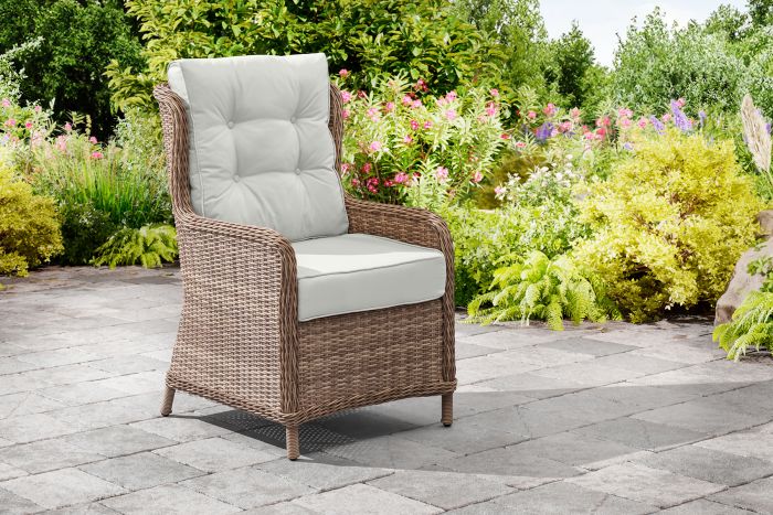 Bakewell Synthetic Outdoor Carver Rattan Dining Chair
