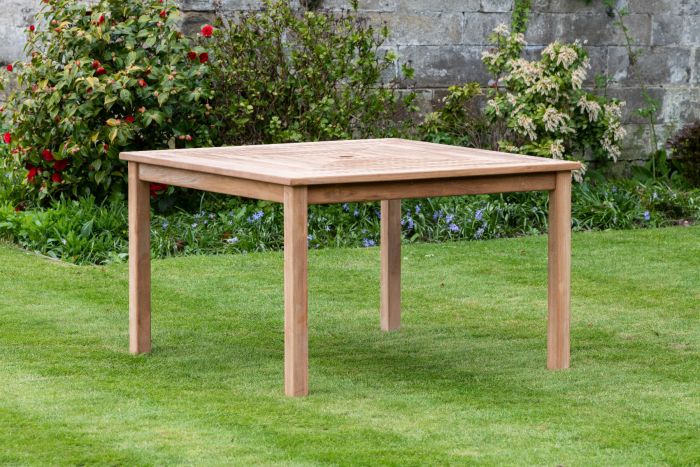 Kensington Square Teak Fixed Leg Outdoor Patio Dining Table
