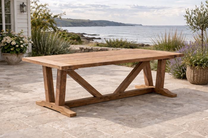 kuta reclaimed teak dining table 180cm