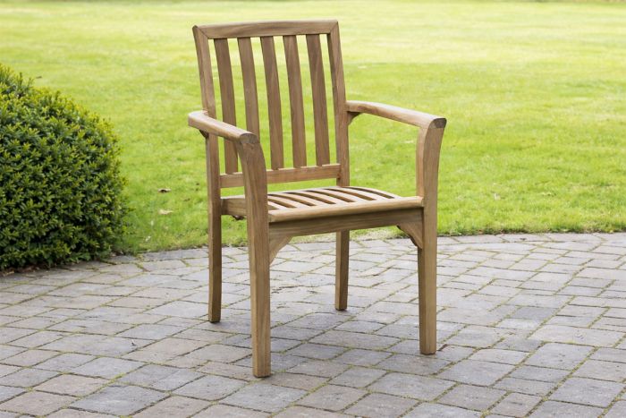 Teak Outdoor Stacking Patio Dining Chairs