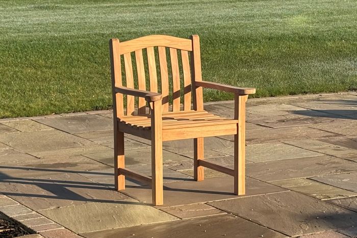 Turnberry Flat Arm Teak Garden Chair