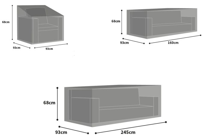 Burford Extra Large Lounge Set Weather Cover Pack