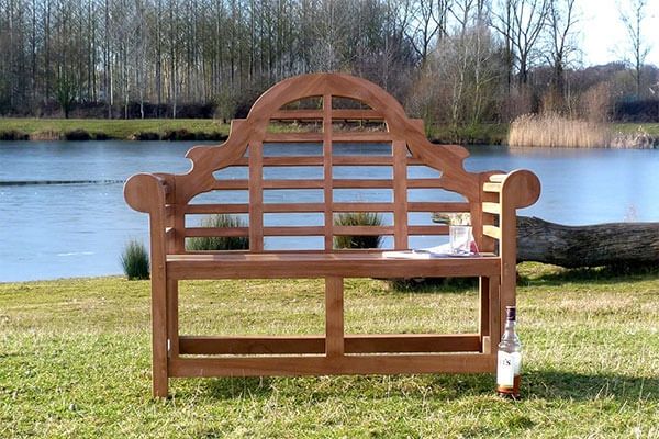 Lutyens Teak Garden Bench 2 Seater 1.2m 45