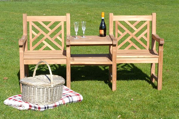 Lattice Back Couples Bench