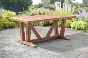 Kuta Medium Bakewell Teak Rectangle Dining Table 180 Cm