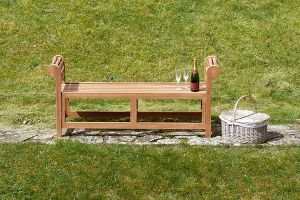 Lutyens Backless Teak Garden Bench 1.5m