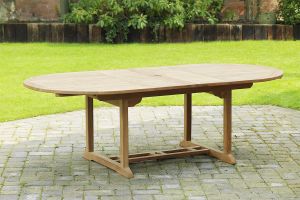 Rectangle Teak Extending Patio Dining Table