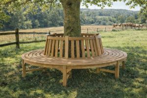 Circular Teak Tree Bench