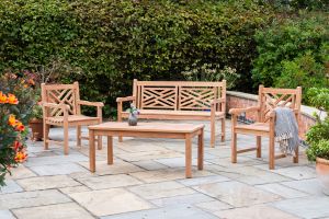 Oxford Medium Teak Garden Bench Set