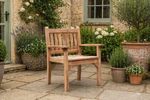 Westminster Flat Arm Teak Garden Chair