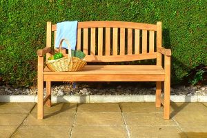 Double Oval Winchester Teak Bench 1.2m